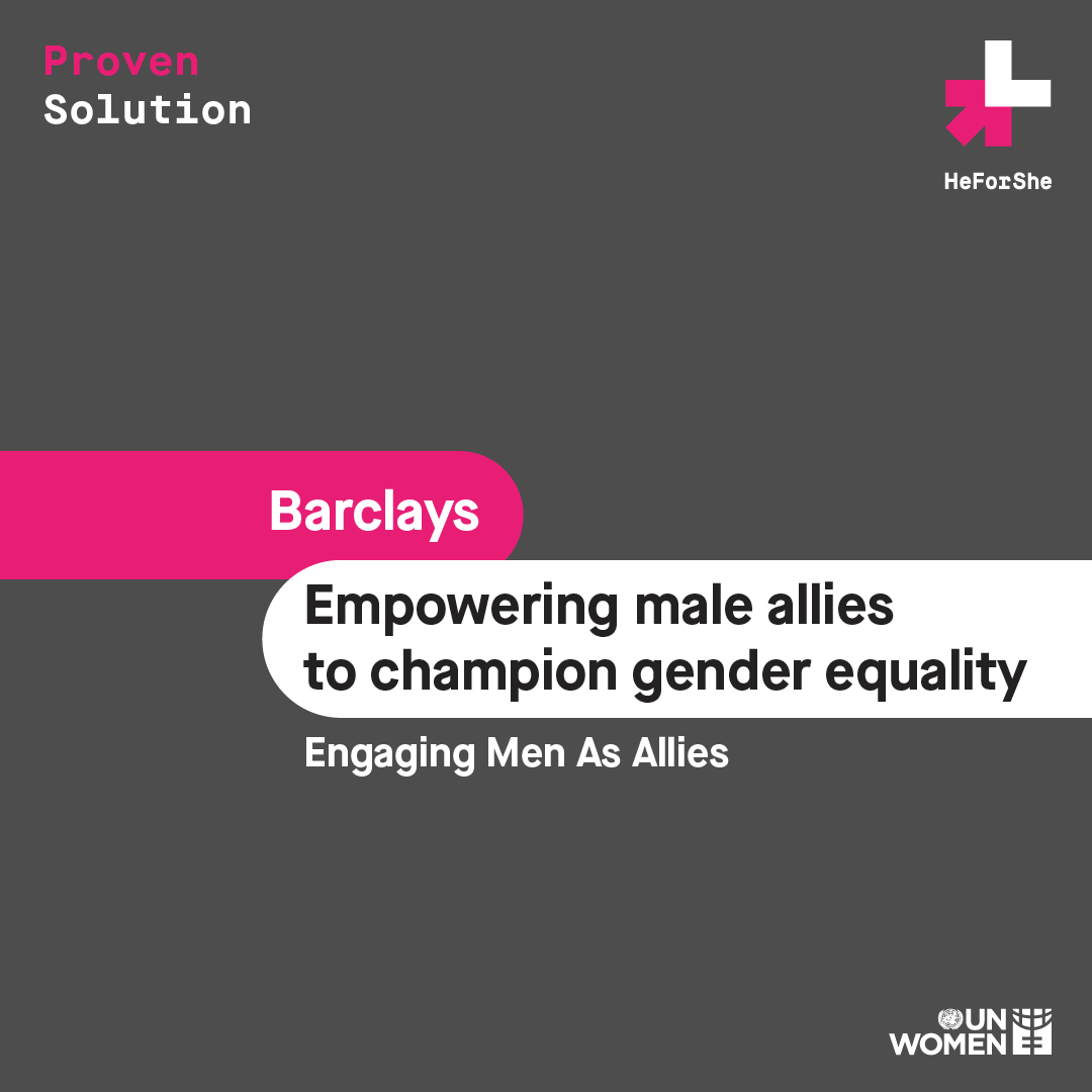 Image showing solution title of Empowering Male Allies to champion gender equality