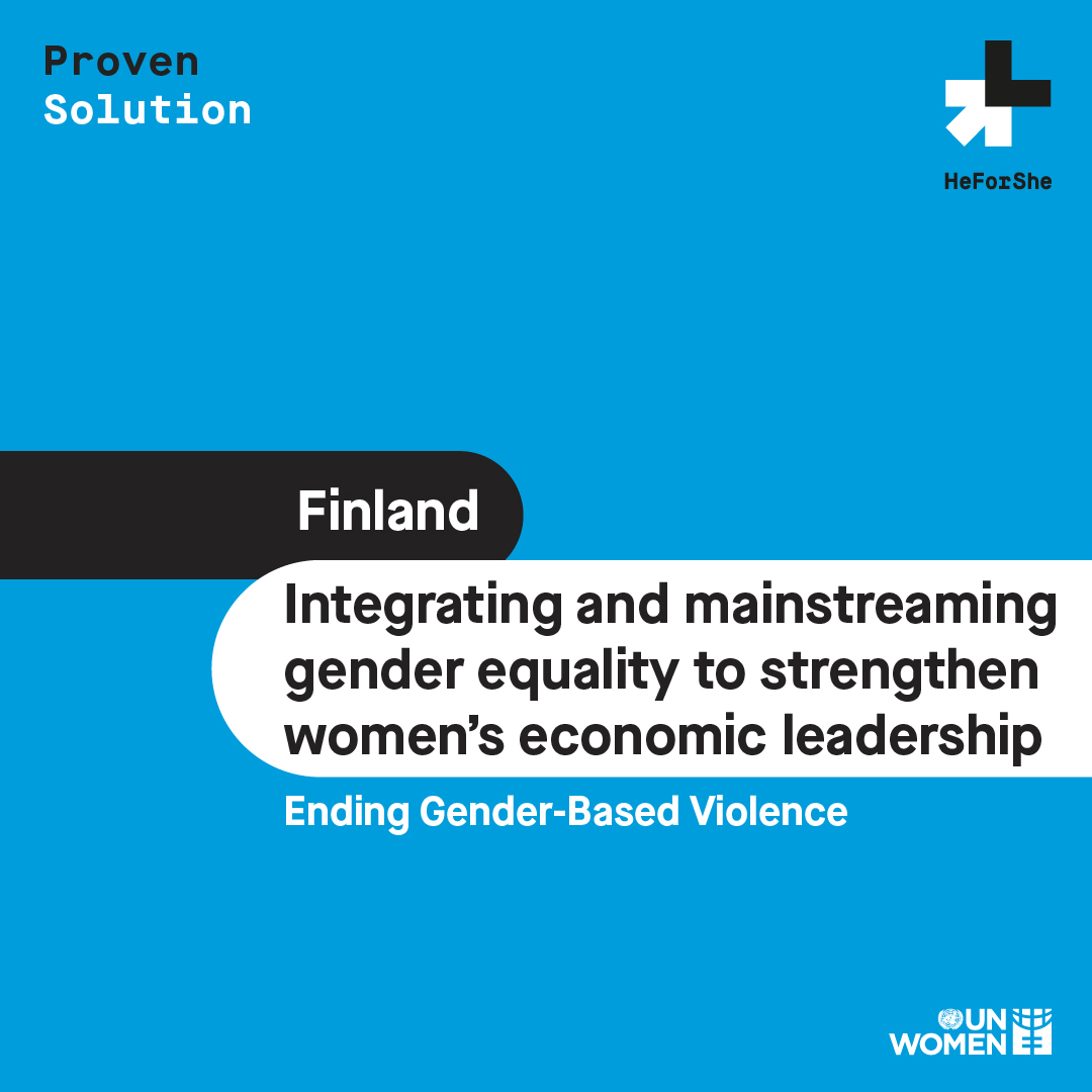Image showing solution title of Integrating and mainstreaming gender equality to strengthen women’s economic leadership