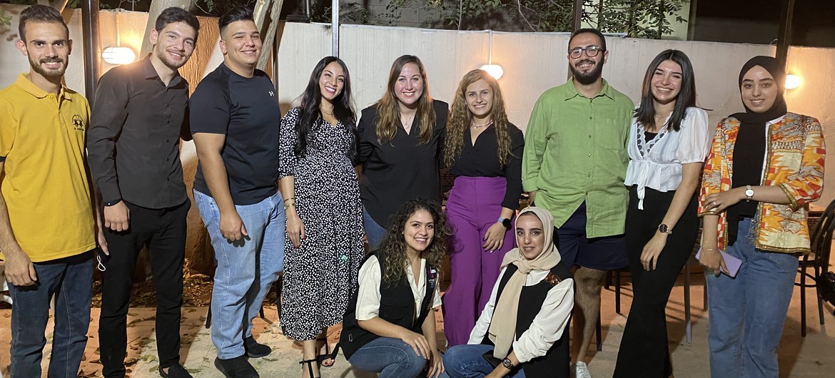 The team behind the WeRise app, a HeForShe project, in Jordan